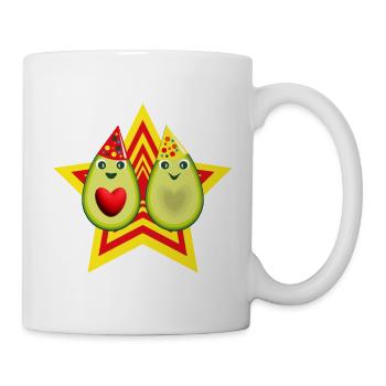 Avocado Liebe mit Stern. - Tasse - Weiß - Rechts