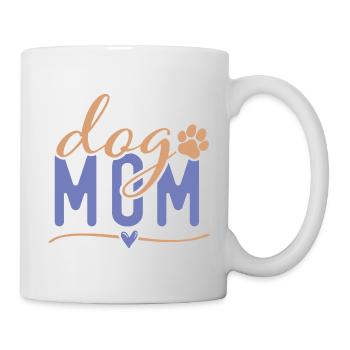CHIEN maman Design, chien maman chien maman typographie - Mug blanc - blanc - Droite