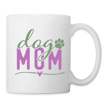 CHIEN maman Design, chien maman chien maman typographie - Mug blanc - blanc - Droite