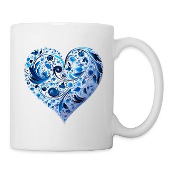 Kunst Herz Liebe Liebesbeweis Gefühle - Tasse - Weiß - Rechts