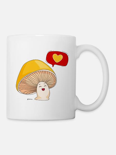Mushroom and Love - Mug - white