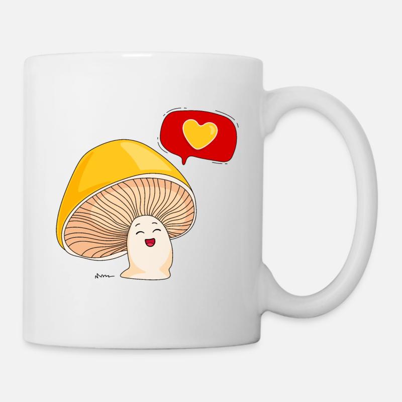 Mushroom and Love - Mug - white