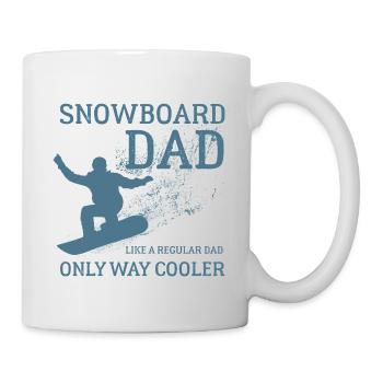 Snowboard Papa, Halfpipe, Sports d’hiver, Vacances au ski - Mug blanc - blanc - Droite