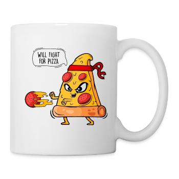Fight for pizza - Mug - white - Right