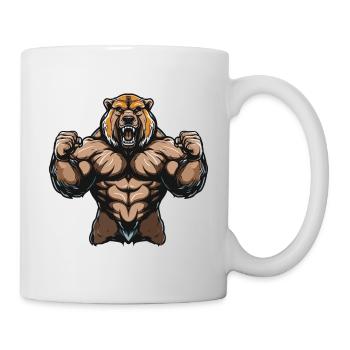 Bär Grizzly Gym Beast Martial Arts MMA - Tasse - Weiß - Rechts