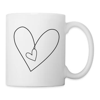 Hearts in the heart - Mug - white - Right