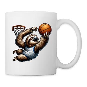 Lustiges Faultier spielt Basketball für - Tasse - Weiß - Rechts
