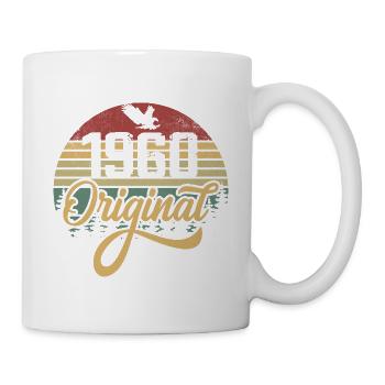 Original 1960er Jahre Vintage - 1960er Jahre Geburtstagsgeschenk - Tasse - Weiß - Rechts