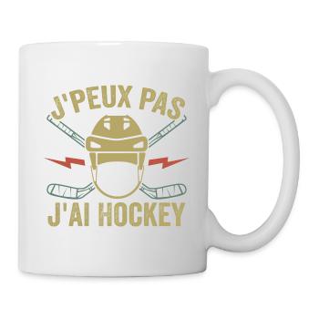 Ich kann nicht, ich habe eine originelle Hockey-Geschenkidee - Tasse - Weiß - Rechts