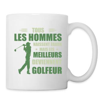 Ebenso bessere Männer werden Golfer - Tasse - Weiß - Rechts