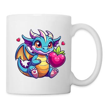 Farbenfroher Drache - Tasse - Weiß - Rechts