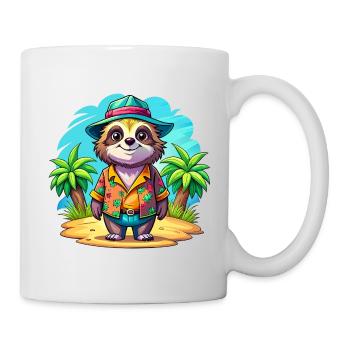 Paresseux mignon des vacances - Mug blanc - blanc - Droite