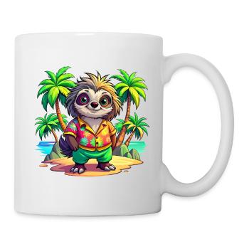 Paresseux mignon des vacances - Mug blanc - blanc - Droite