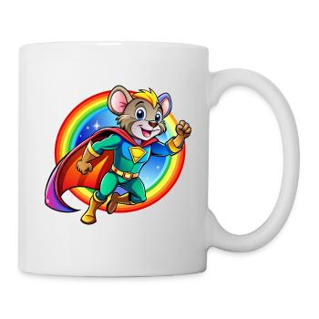 Souris de super-héros - Mug blanc - blanc - Droite