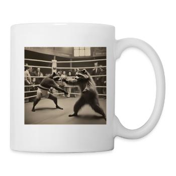 Waschbär / Tier / Foto / Wild / lustig / Räuber - Tasse - Weiß - Rechts