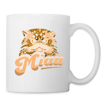 Miau Katze Cat Haustier - Tasse - Weiß - Rechts