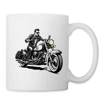 Logo moto / Moto / Deux-roues / Véhicule / Moteurs - Mug blanc - blanc - Droite
