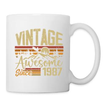 Vintage 1987 Retro 1987 Birthday Gift - Mug - white - Right