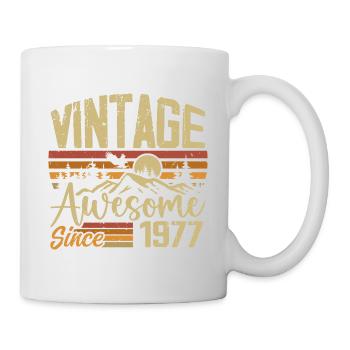 Vintage 1977 Rétro Cadeau D’anniversaire 1977 - Mug blanc - blanc - Droite