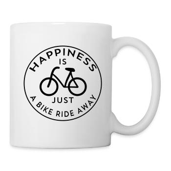 HAPPINESS BIKE RIDE - Tasse - Weiß - Rechts