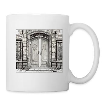 Door / Entrance / Lock / Gate / Front Door / Design - Mug - white - Right