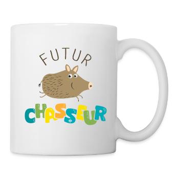 Futur chasseur annonce grossesse naissance garçon - Mug blanc - blanc - Droite