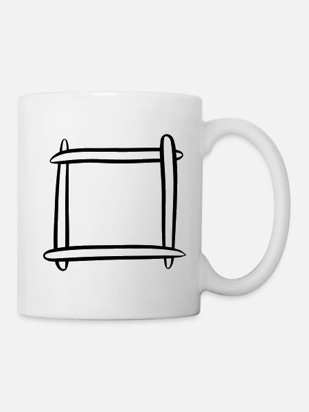 Cadre décoratif / cadre photo. Modèle. - Mug blanc - blanc