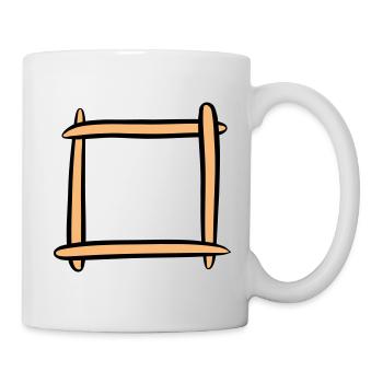 Decorative wooden frame / picture frame. Template. - Mug - white - Right