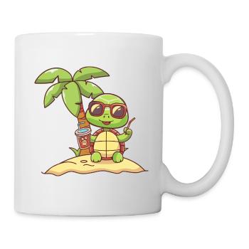 Turtle, Island, Summer, Palm - Mug - white - Right