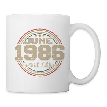 Born in June 1986 Birthday 11986 June 1986 June - Mug - white - Right