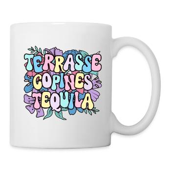 Soirée Femme Terrasse Copines Tequila - Mug blanc - blanc - Droite