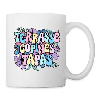 Soirée Femme Terrasse Copines Tapas - Mug blanc - blanc - Droite