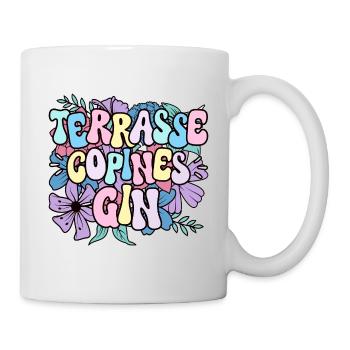 Soirée Amie Femme Terrasse Copines Gin - Mug blanc - blanc - Droite
