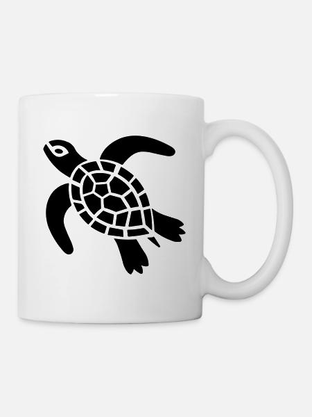 Schildkröte - Tasse - Weiß