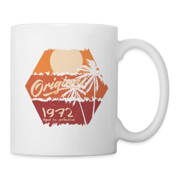 Original 1972 Retro 1972 Geburtstagsgeschenk - Tasse - Weiß - Rechts