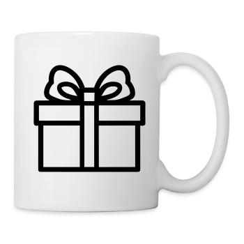 Kleine Geschenkbox - Tasse - Weiß - Rechts