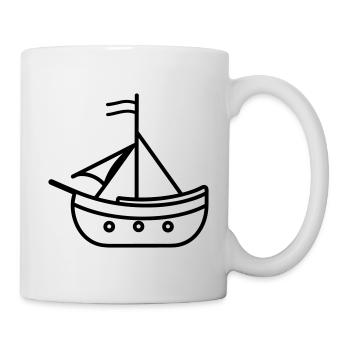 Piratenschiff - Tasse - Weiß - Rechts