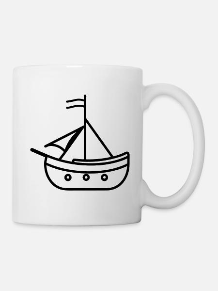 Piratenschiff - Tasse - Weiß
