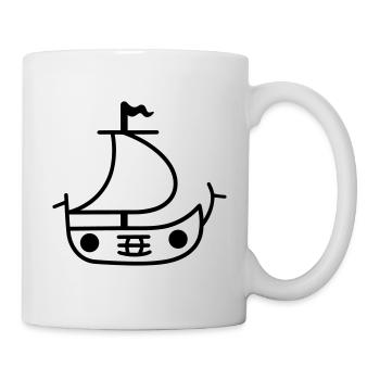 Piratenschiff - Tasse - Weiß - Rechts