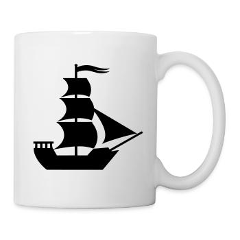 Piratenschiff - Tasse - Weiß - Rechts