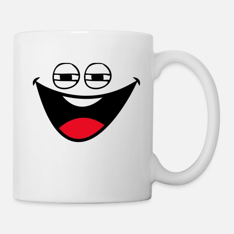 lachender Smily - Tasse - Weiß