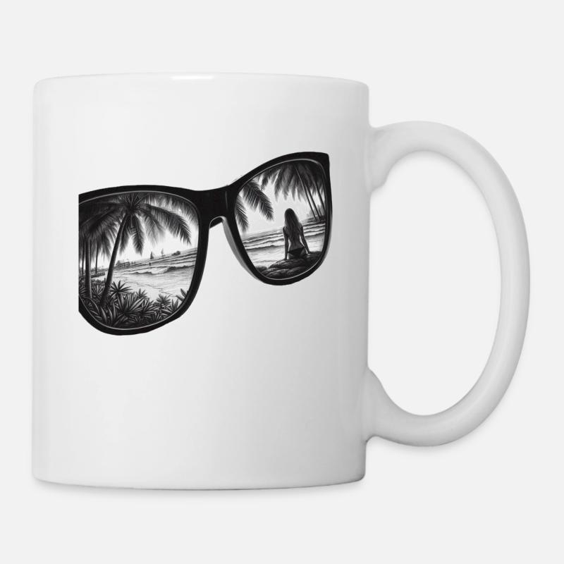 Vacation Sunglasses - Tasse - Weiß