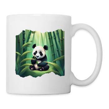 Petit panda mignon au milieu des bambou - Mug blanc - blanc - Droite