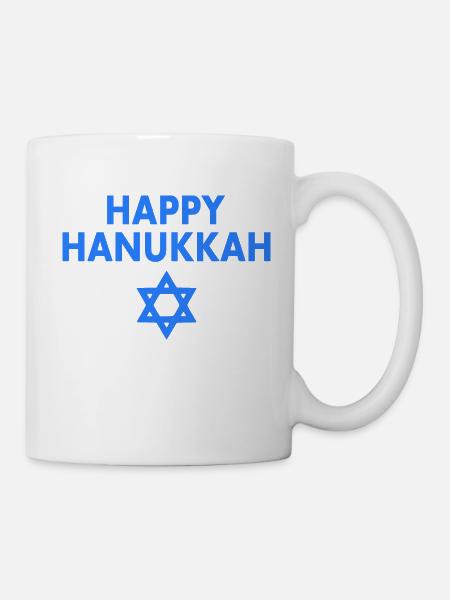 HAPPY HANUKKAH - Tasse - Weiß