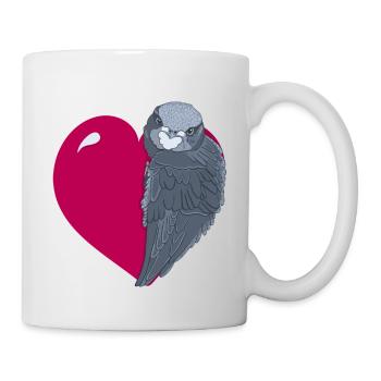 Swifts with a heart | Apus Apus | as a cute comic - Mug - white - Right