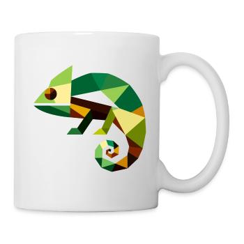 Geometric Chameleon - Mug - white - Right