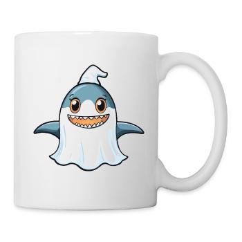 Hai Halloween Lustig Geist - Tasse - Weiß - Rechts