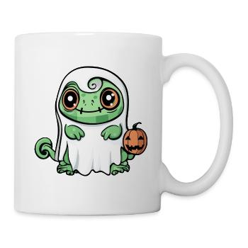 Chameleon Halloween Funny Ghost - Mug - white - Right
