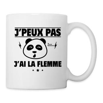 j peux pas j ai la flemme - Mug blanc - blanc - Droite