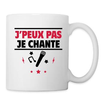 je chante,toujours en musique,chanteuse,chanteur - Mug blanc - blanc - Droite